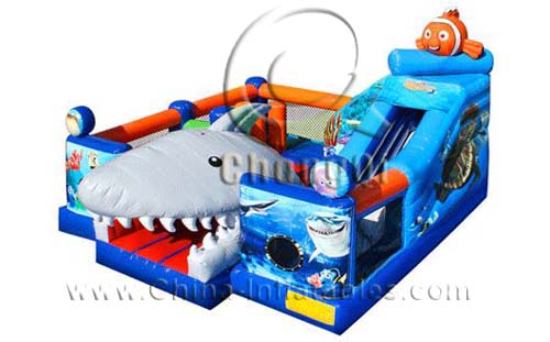 inflatable bouncer slide combo shark Finding Nemo